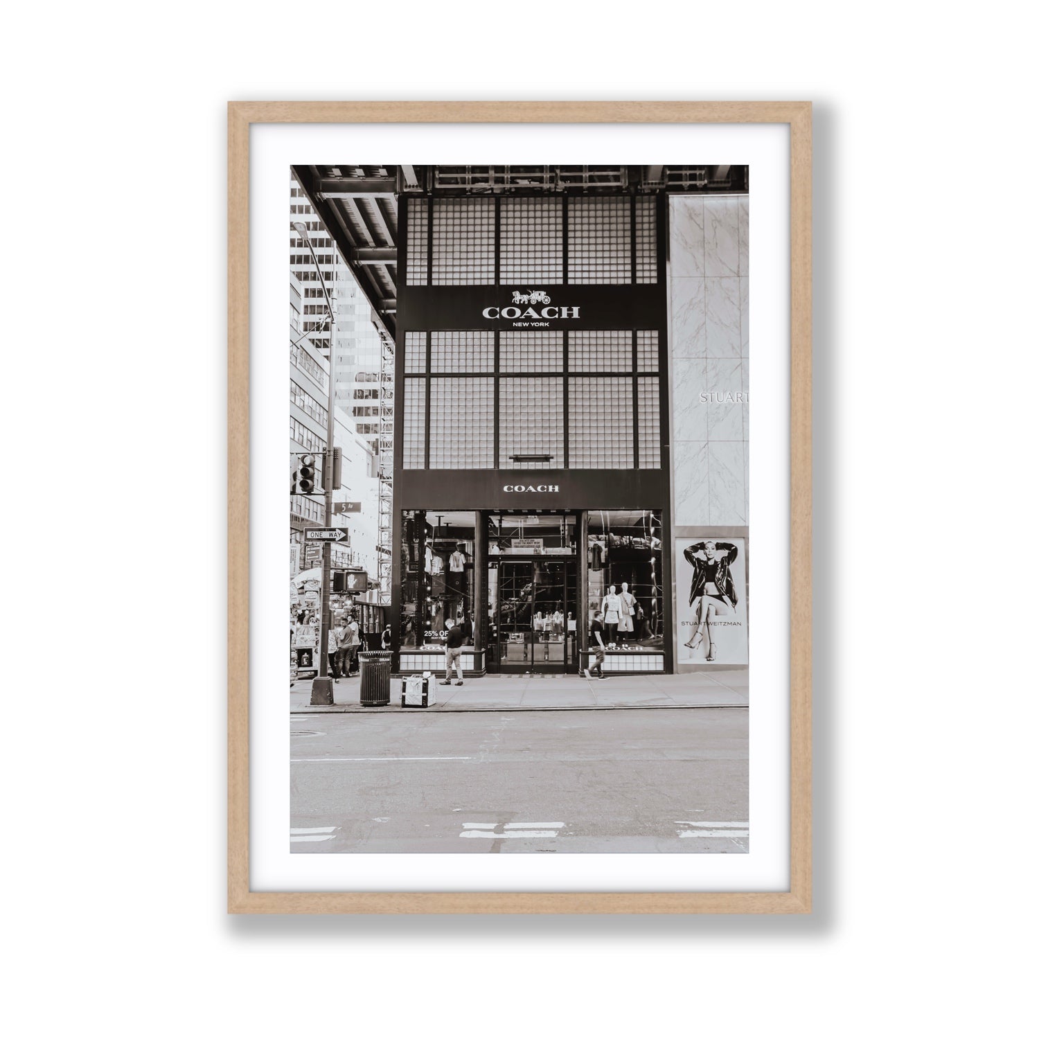 Coach Uptown fine art print, New York, United States, Giant, Natural Oak Frame · Matboard, Fine Art Print