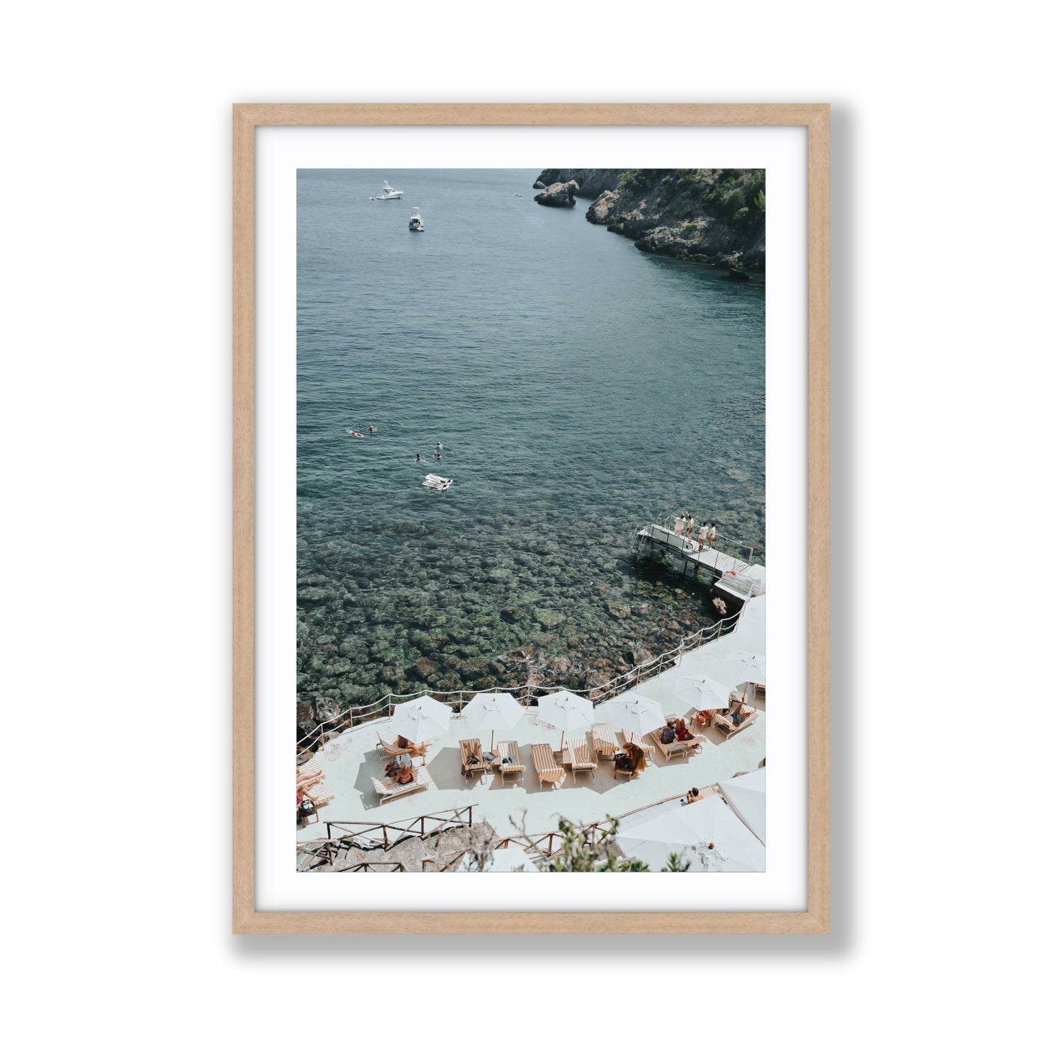 Until The Sun Goes Down Tuscany Italian decor wall art Giant fine art print in natural oak frame with matboard