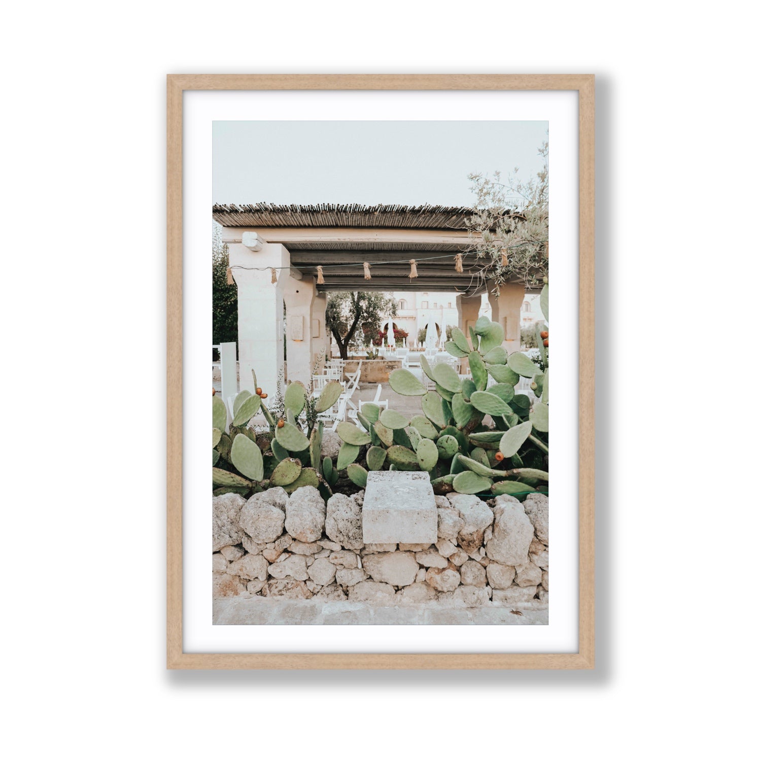 Puglia Flora Puglia Borgo Egnazia Mediterranean wall art Giant fine art print in natural oak frame with matboard