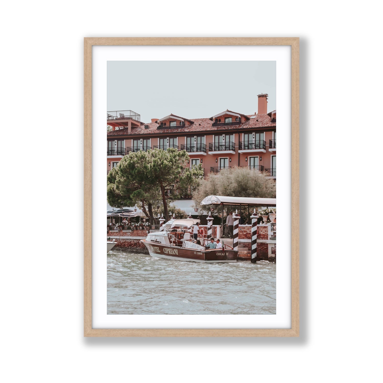 Cocai II Venice Italian wall art Giant fine art print in natural oak frame with matboard