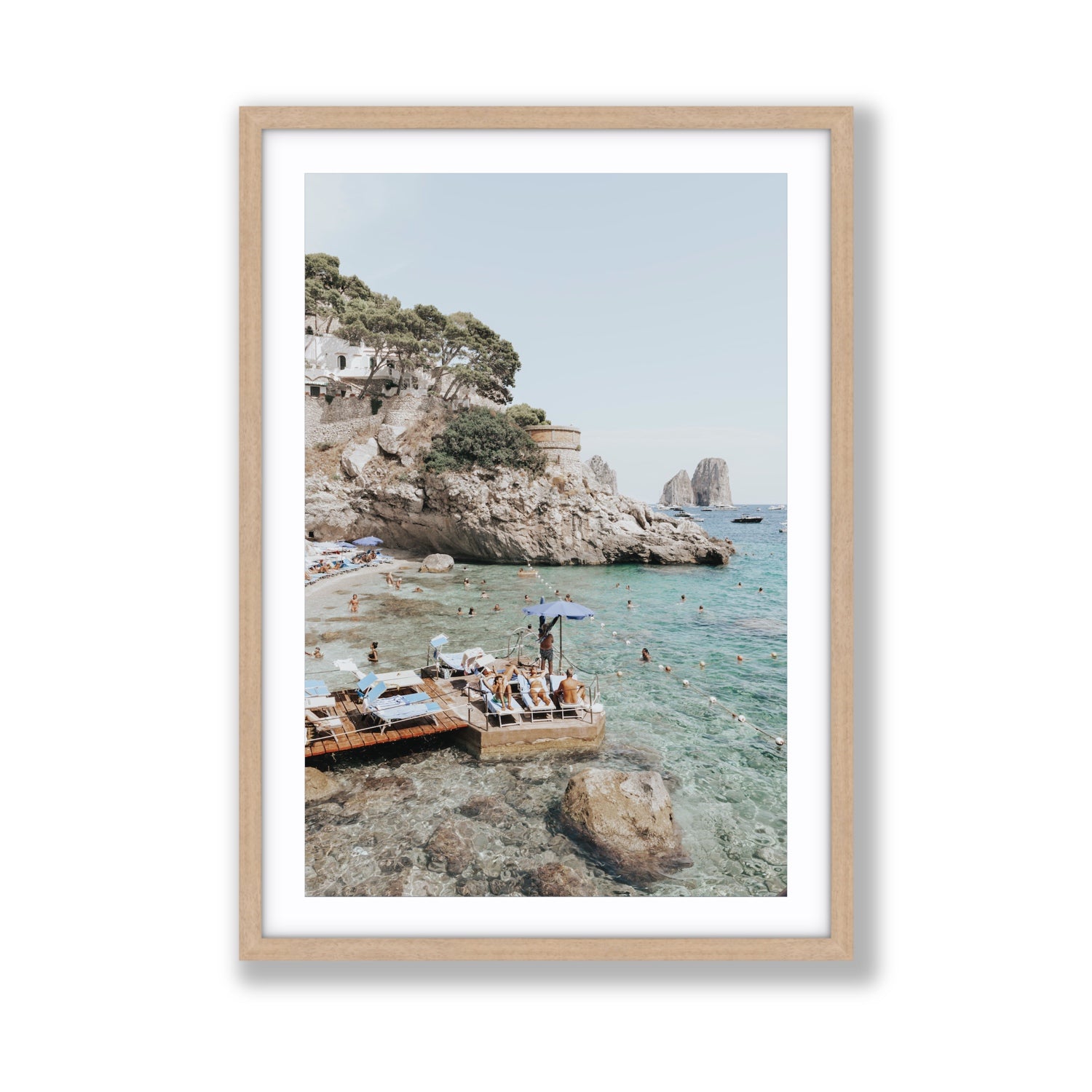 The Sweet Life fine art print, Capri, Italy, Giant, Natural Oak Frame · Matboard, Fine Art Print