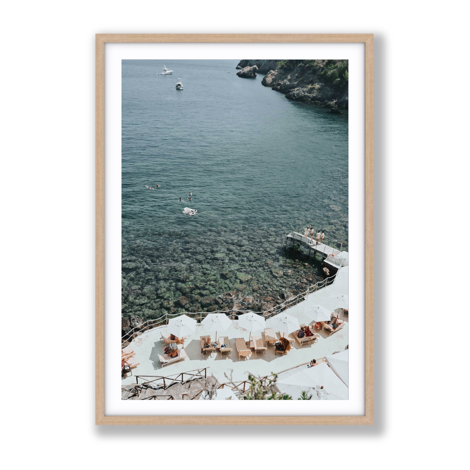Until The Sun Goes Down Tuscany Italian decor wall art Gallery fine art print in natural oak frame with matboard