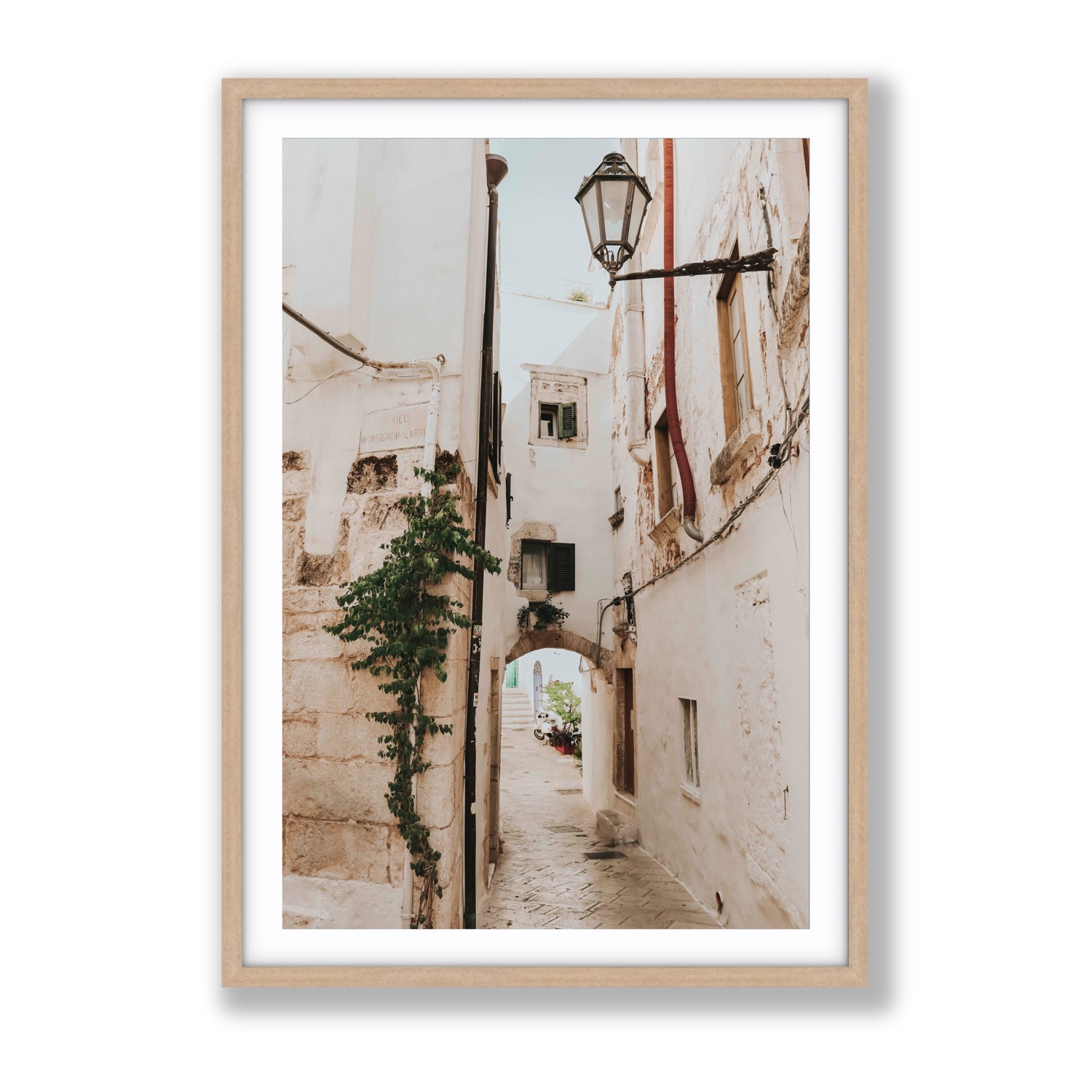 Labyrinth Lanes fine art print, Puglia, Italy, Gallery, Natural Oak Frame · Matboard, Fine Art Print