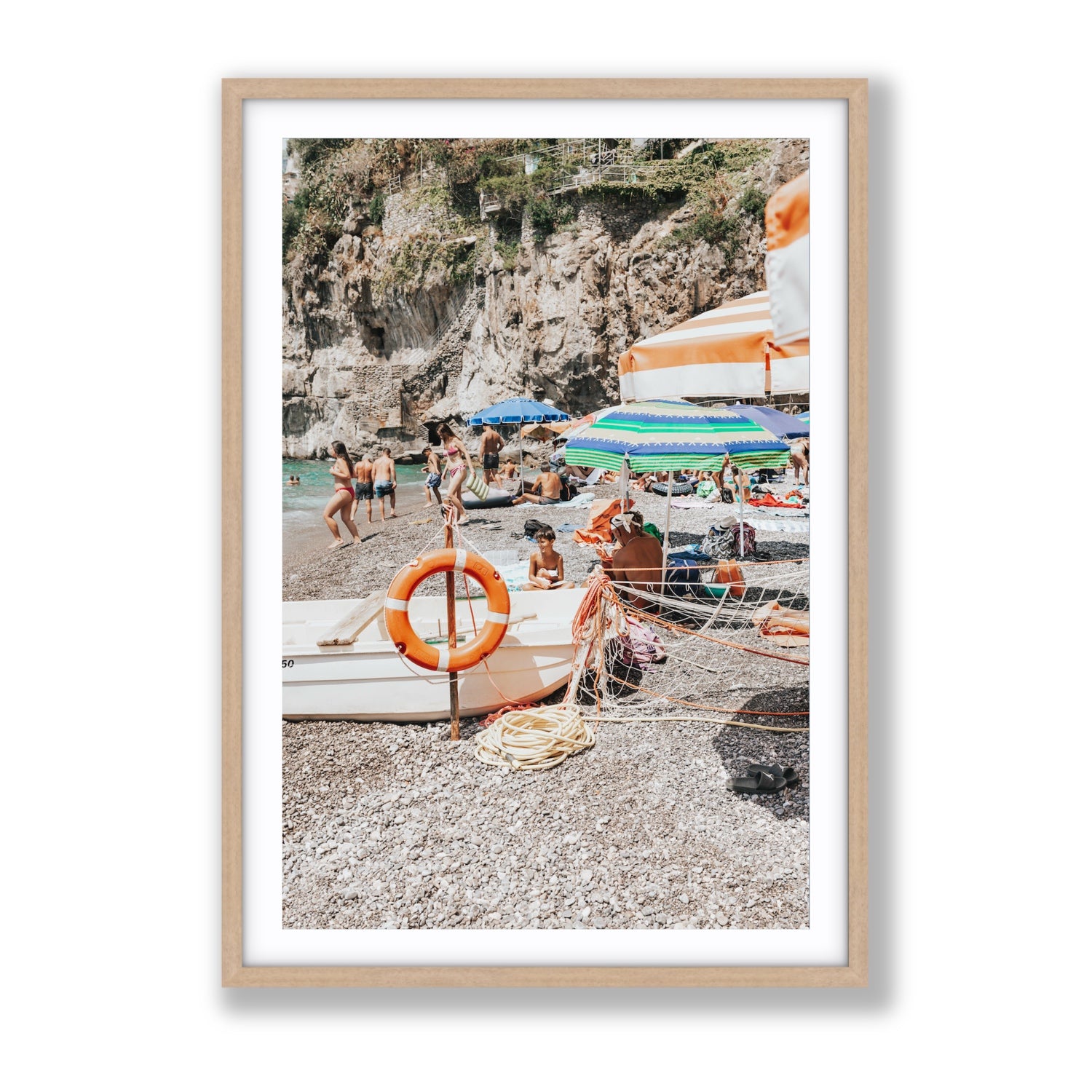 Il Ragazzo fine art print, Positano, Italy, Gallery, Natural Oak Frame · Matboard, Fine Art Print