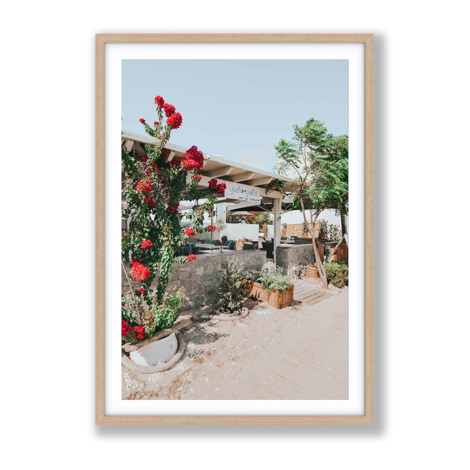 Yialo Yialo fine art print, Mykonos, Greece, Gallery, Natural Oak Frame · Matboard, Fine Art Print