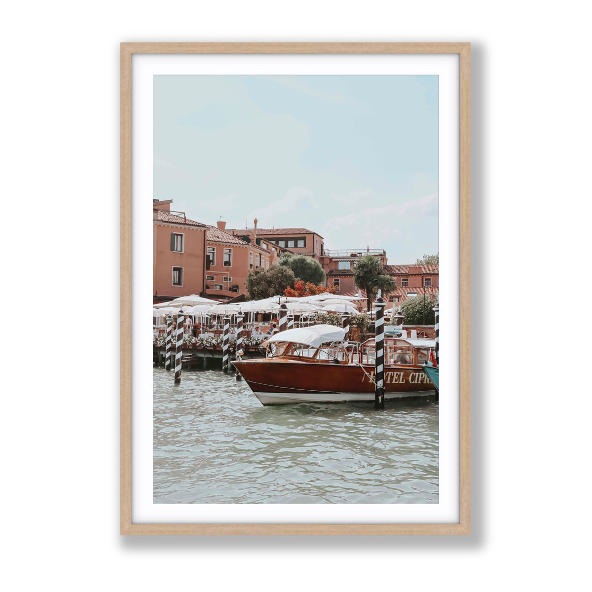 Queen Of The Adriatic Venice Italian wall art Gallery fine art print in natural oak frame with matboard