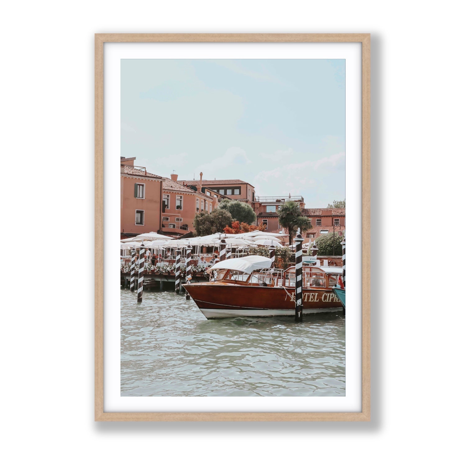 Queen Of The Adriatic Venice Italian wall art Gallery fine art print in natural oak frame with matboard