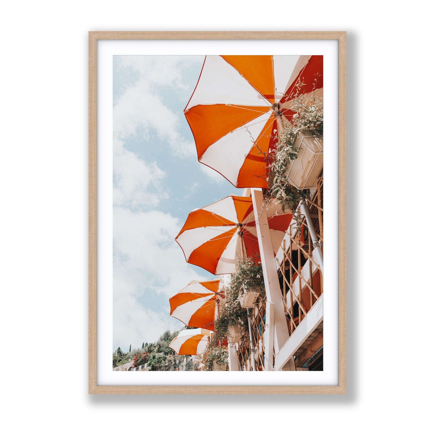 Mantienilo Semplice fine art print, Positano, Italy, Gallery, Natural Oak Frame · Matboard, Fine Art Print