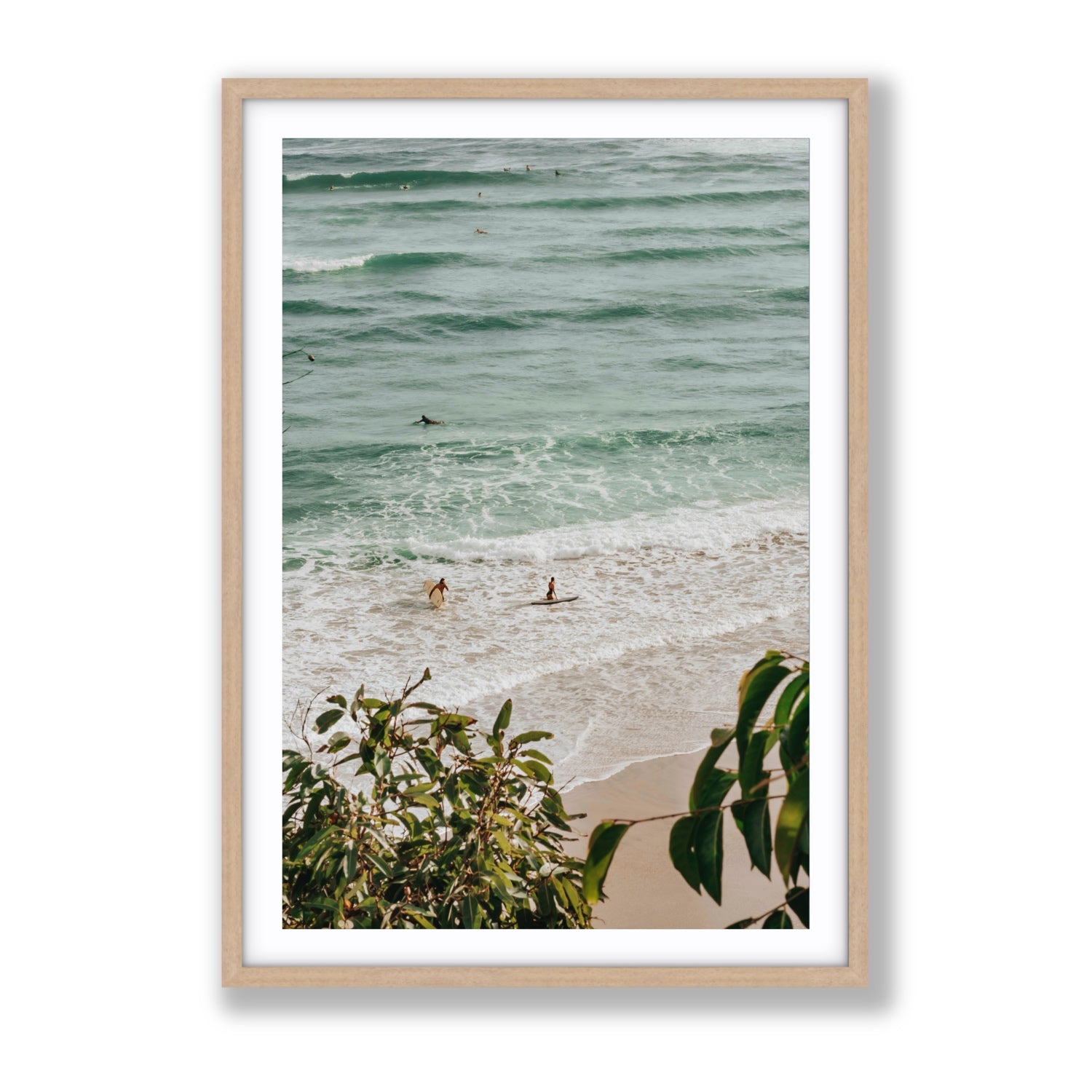 Private Paradise fine art print, Byron Bay, Australia, Gallery, Natural Oak Frame · Matboard, Fine Art Print