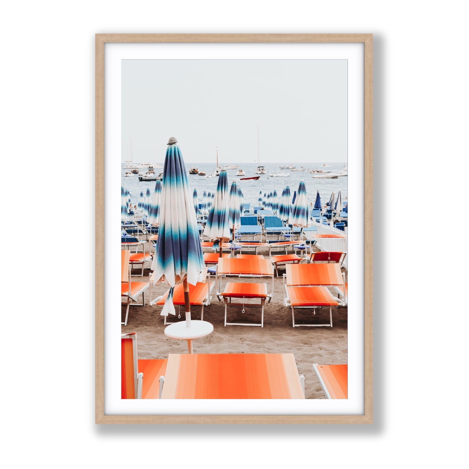 Orange Crush fine art print, Positano, Italy, Gallery, Natural Oak Frame · Matboard, Fine Art Print