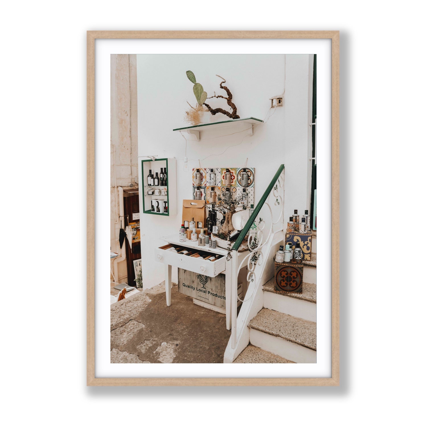Liquid Gold fine art print, Puglia, Italy, Gallery, Natural Oak Frame · Matboard, Fine Art Print
