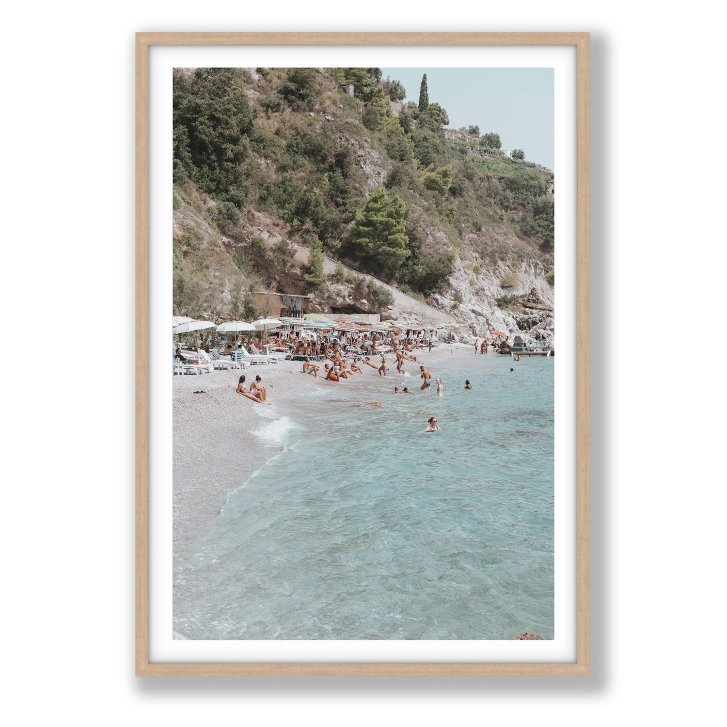 Mediterranean Magic fine art print, Amalfi, Italy, Statement, Natural Oak Frame · Matboard, Fine Art Print