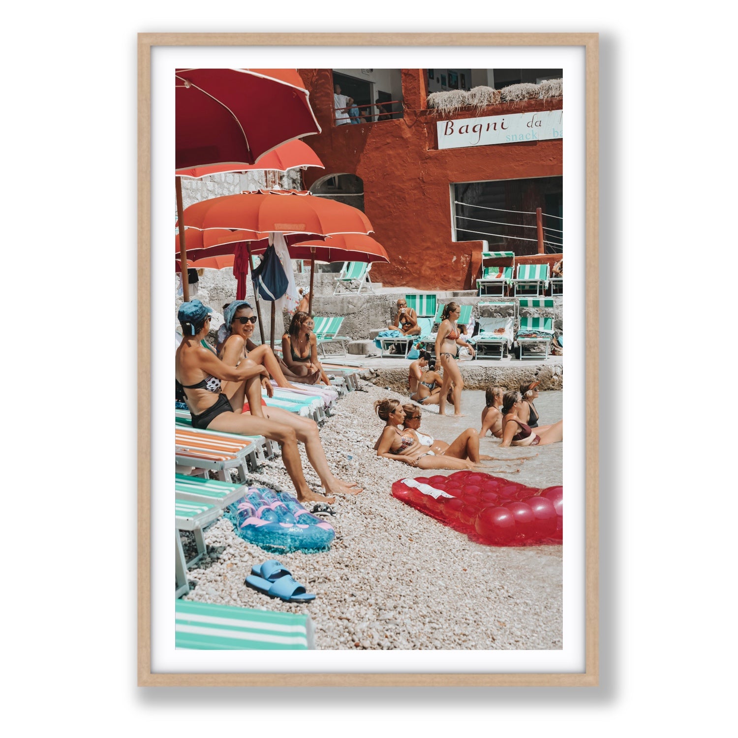 La Dolce Vita fine art print, Capri, Italy, Statement, Natural Oak Frame · Matboard, Fine Art Print
