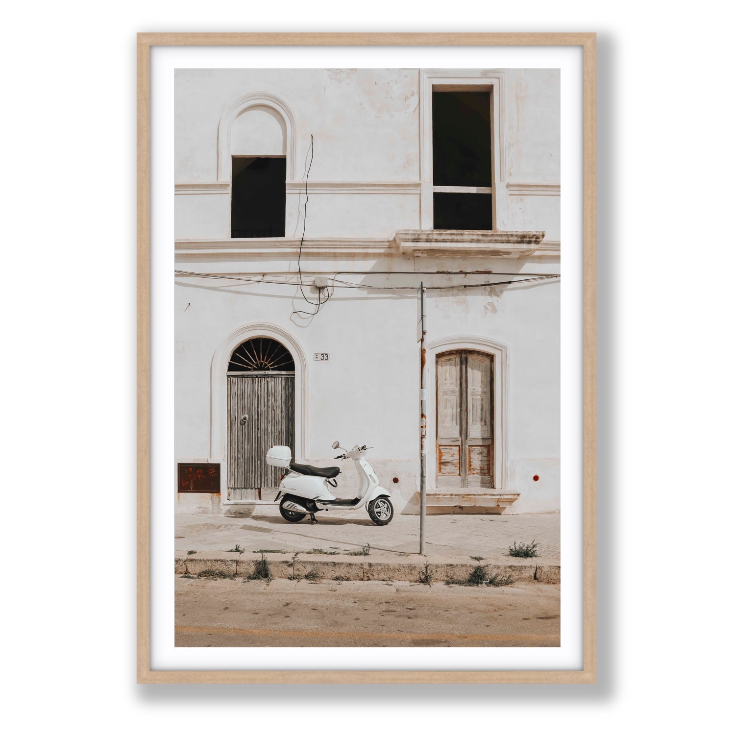 Radiant Ride fine art print, Puglia, Italy, Statement, Natural Oak Frame · Matboard, Fine Art Print