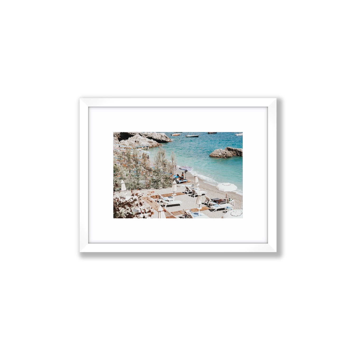 Life Could Be A Dream Amalfi wall art Small fine art print in white frame with matboard