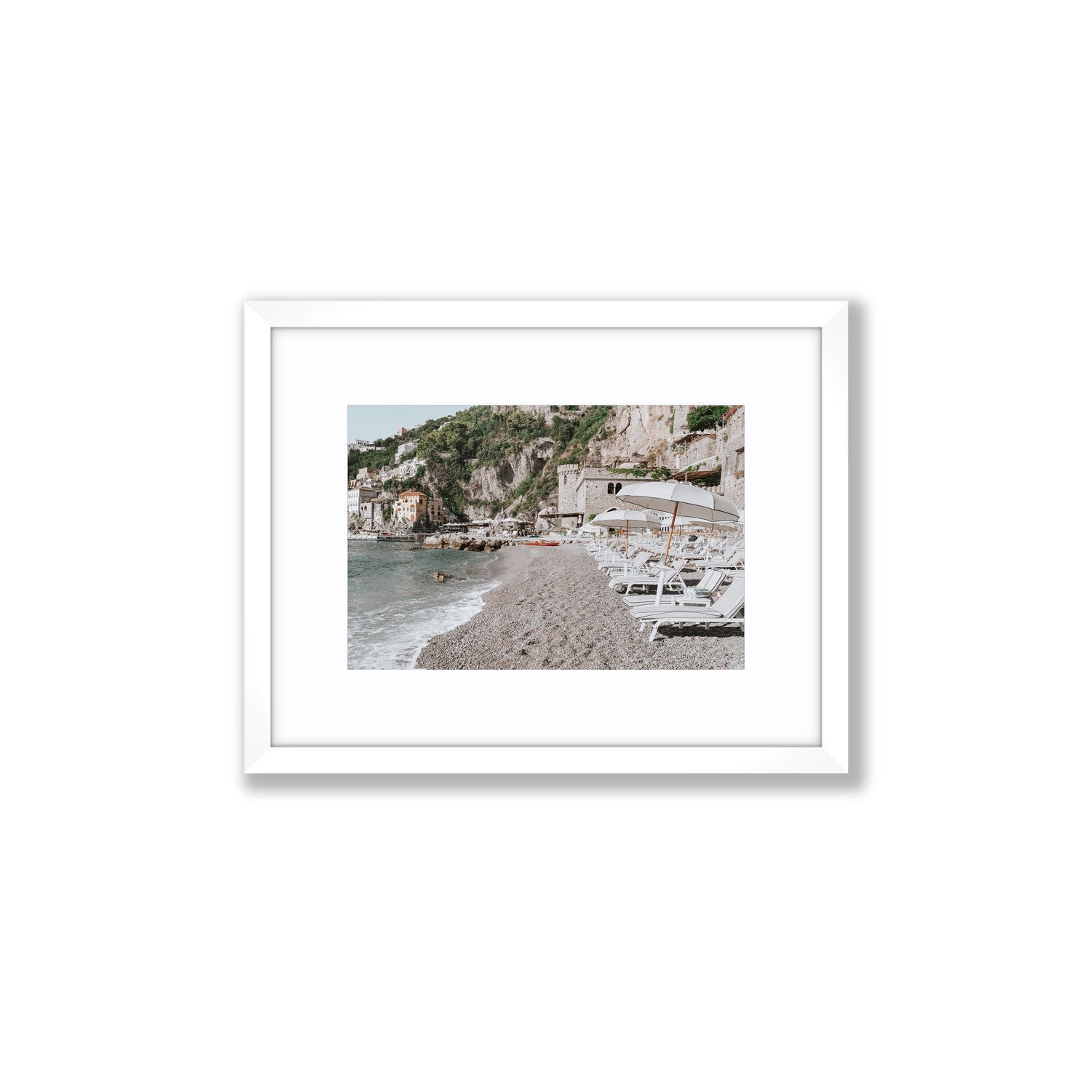 Borgo Santandrea fine art print, Amalfi, Italy, Small, White Frame · Matboard, Fine Art Print