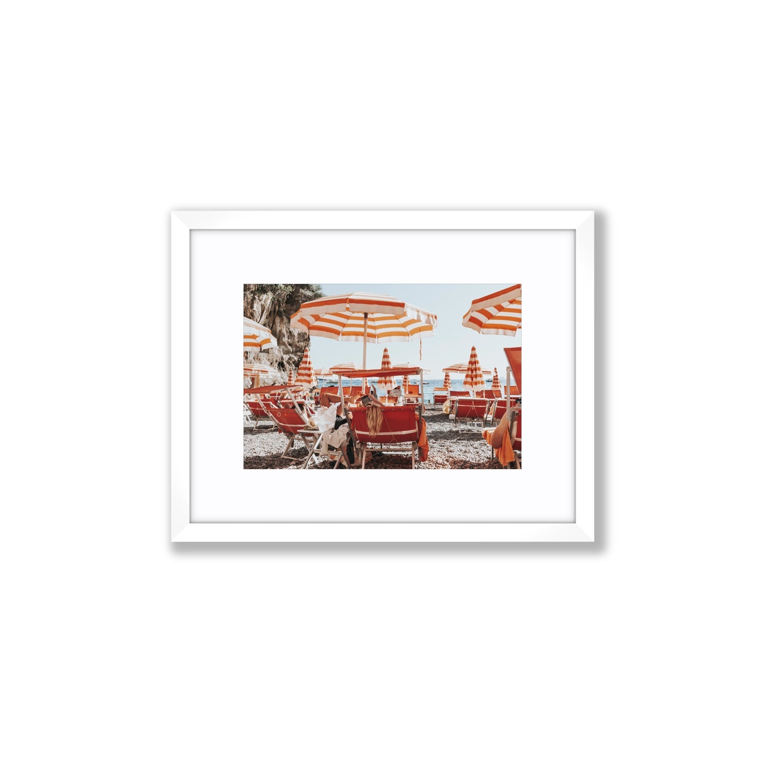Digital Dreamer fine art print, Positano, Italy, Small, White Frame · Matboard, Fine Art Print