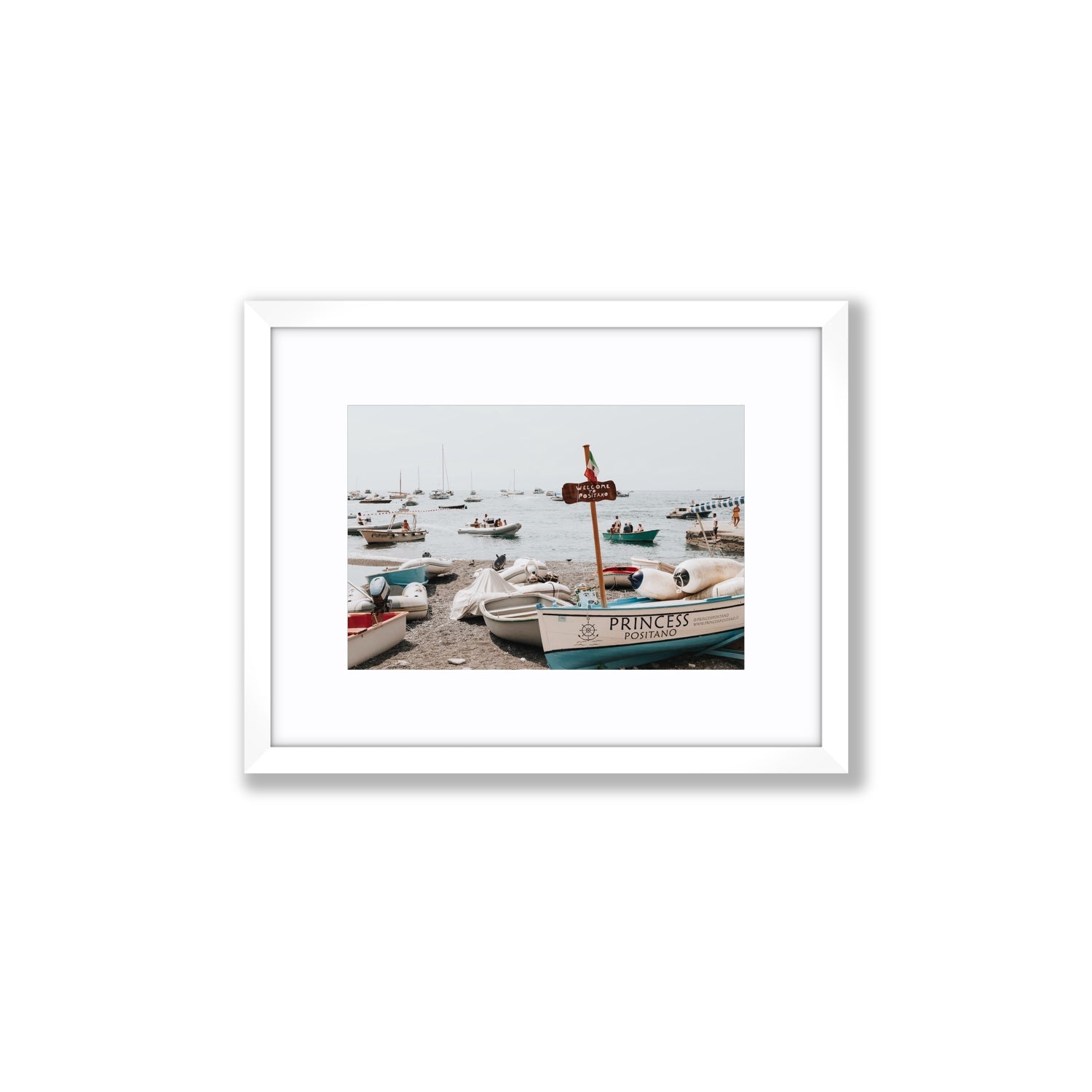 Princess Positano fine art print, Positano, Italy, Small, White Frame · Matboard, Fine Art Print