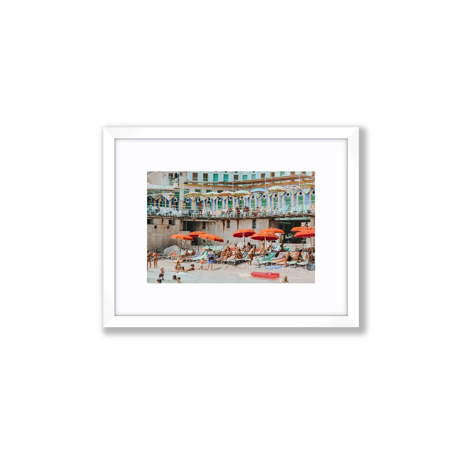 Umbrella Fiesta fine art print, Capri, Italy, Small, White Frame · Matboard, Fine Art Print