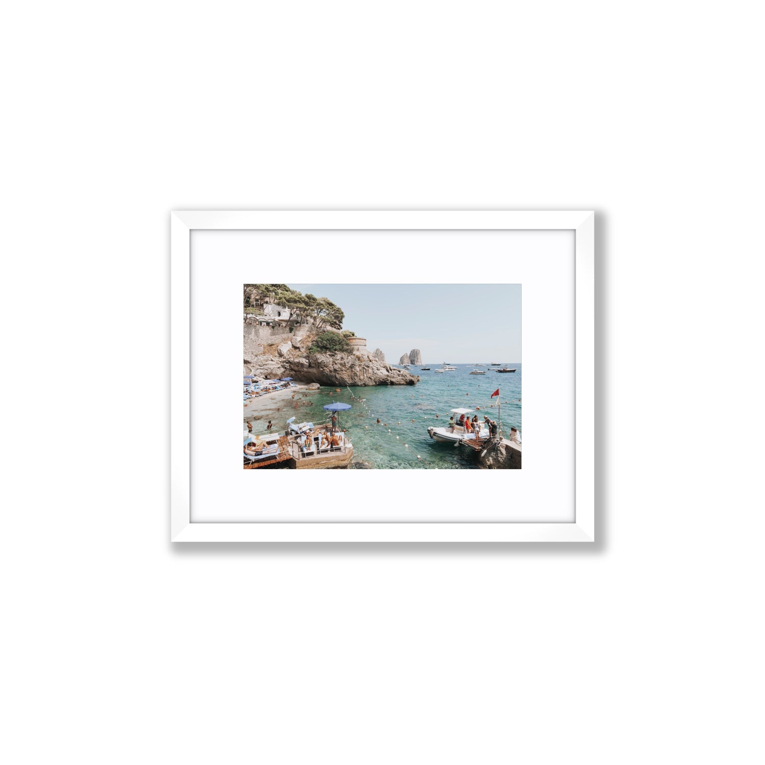 Torre Saracena fine art print, Capri, Italy, Small, White Frame · Matboard, Fine Art Print