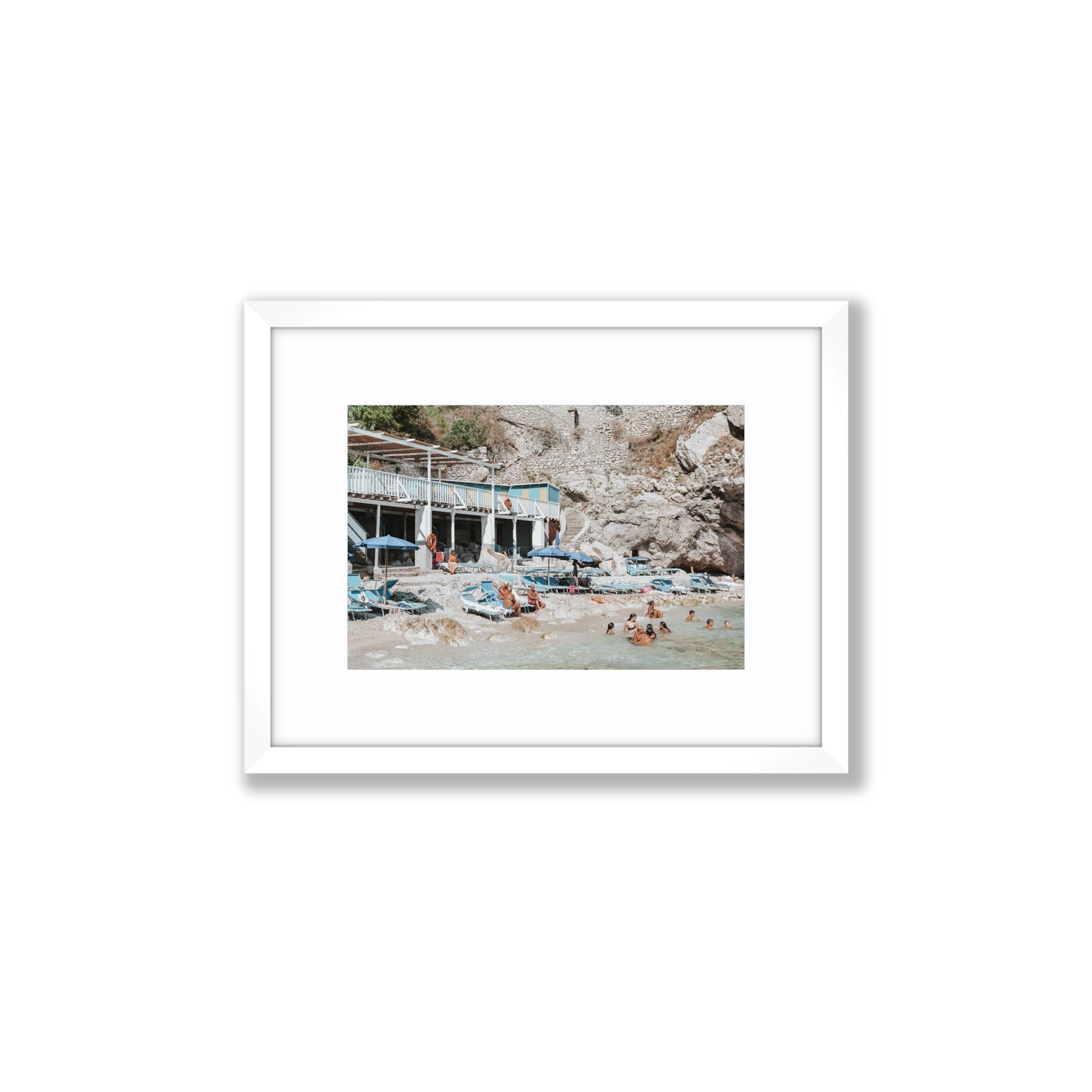 Beachside Bronze fine art print, Capri, Italy, Small, White Frame · Matboard, Fine Art Print