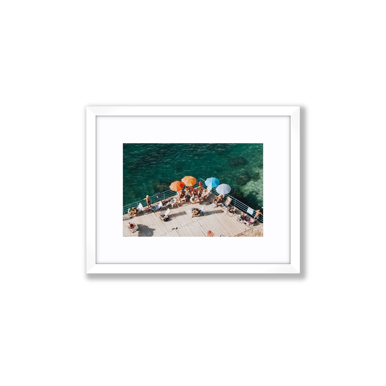 Il Dolce Far Niente Sorrento coastal wall art Small fine art print in white frame with matboard