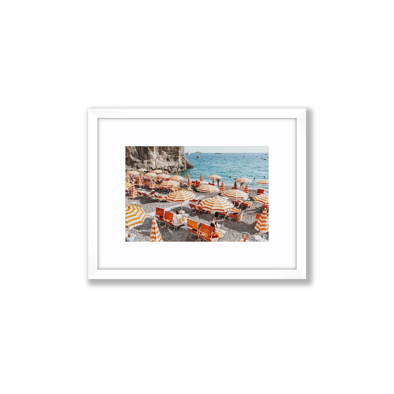 Mango Sorbet fine art print, Positano, Italy, Small, White Frame · Matboard, Fine Art Print