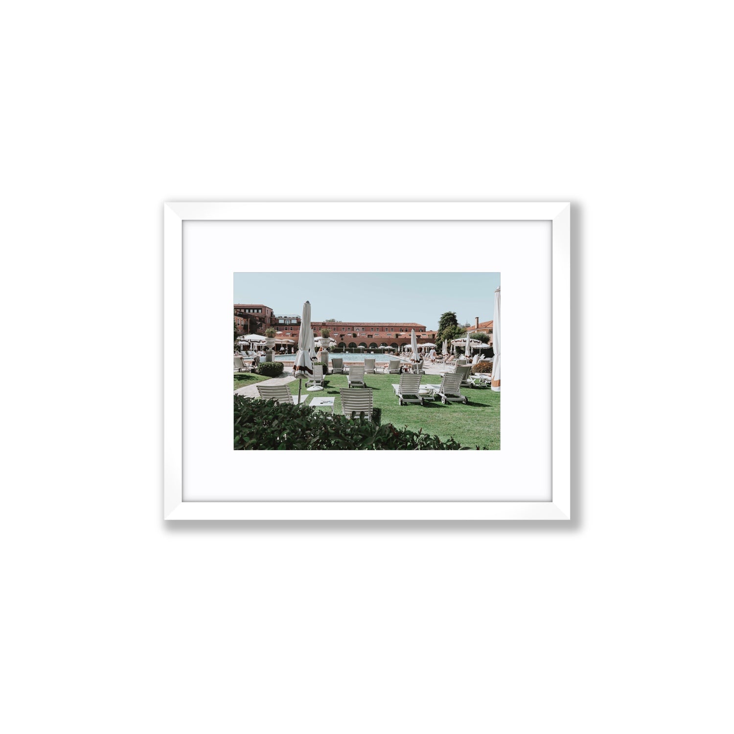 Arrigo Venice Italian wall art Small fine art print in white frame with matboard
