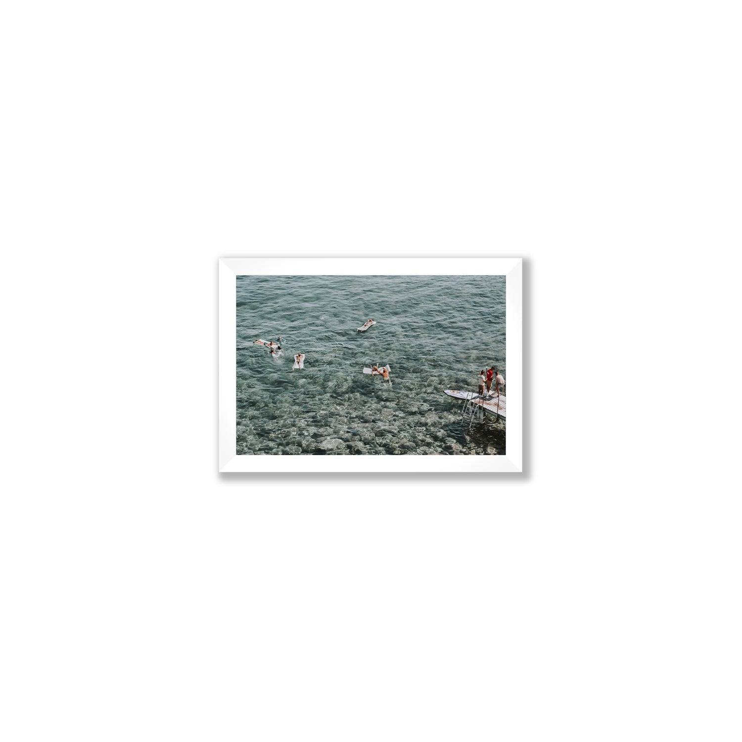 Having A Whale Of A Time Tuscany coastal wall art Small full-bleed fine art print in white frame