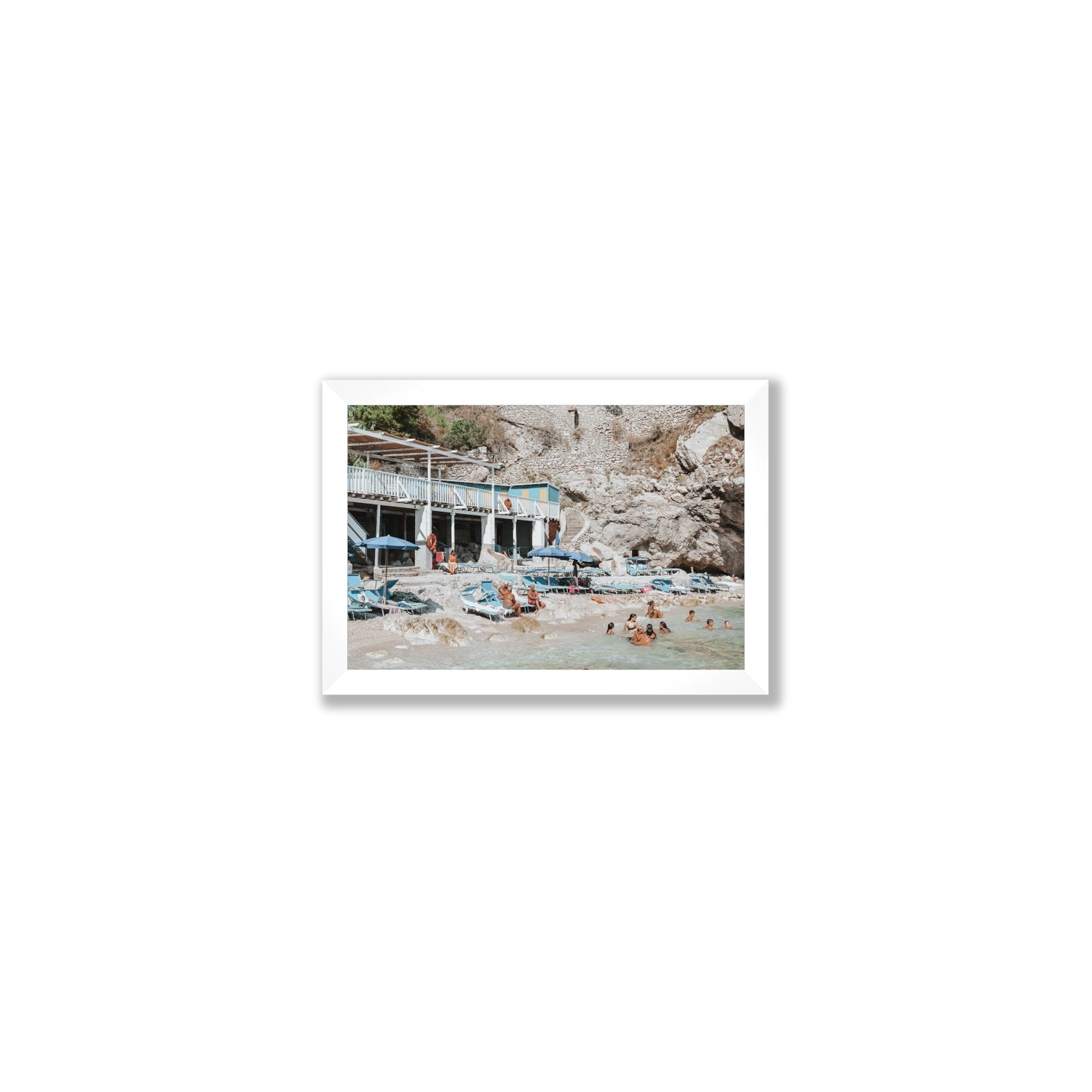 Beachside Bronze fine art print, Capri, Italy, Small, White Frame · Full Bleed, Fine Art Print
