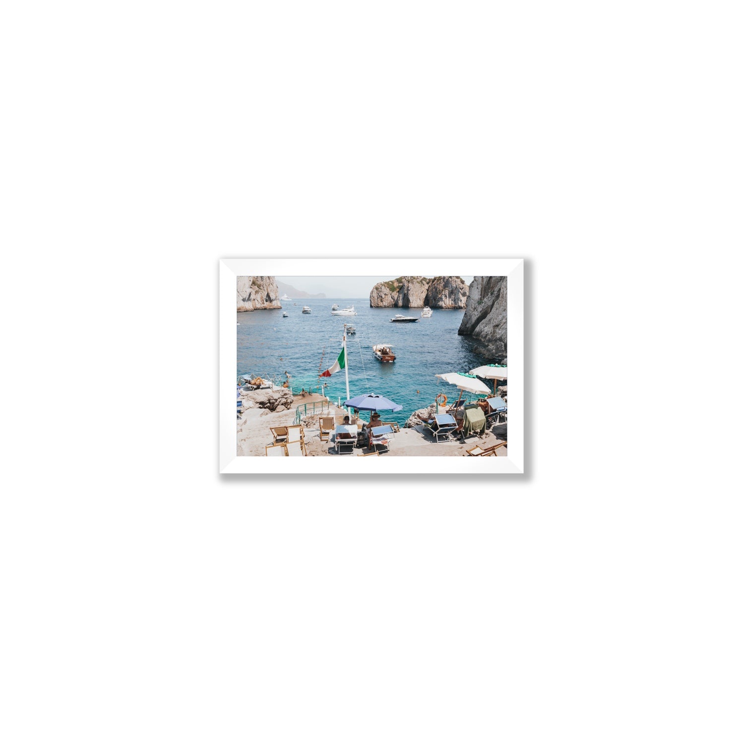 Smooth Sailing fine art print, Capri, Italy, Small, White Frame · Full Bleed, Fine Art Print
