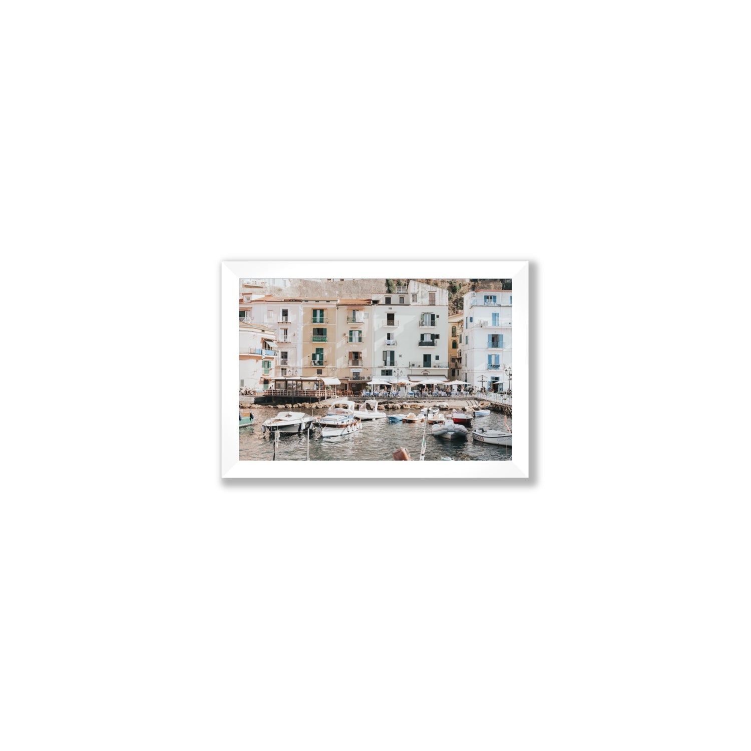 L'Insenatura fine art print, Sorrento, Italy, Small, White Frame · Full Bleed, Fine Art Print