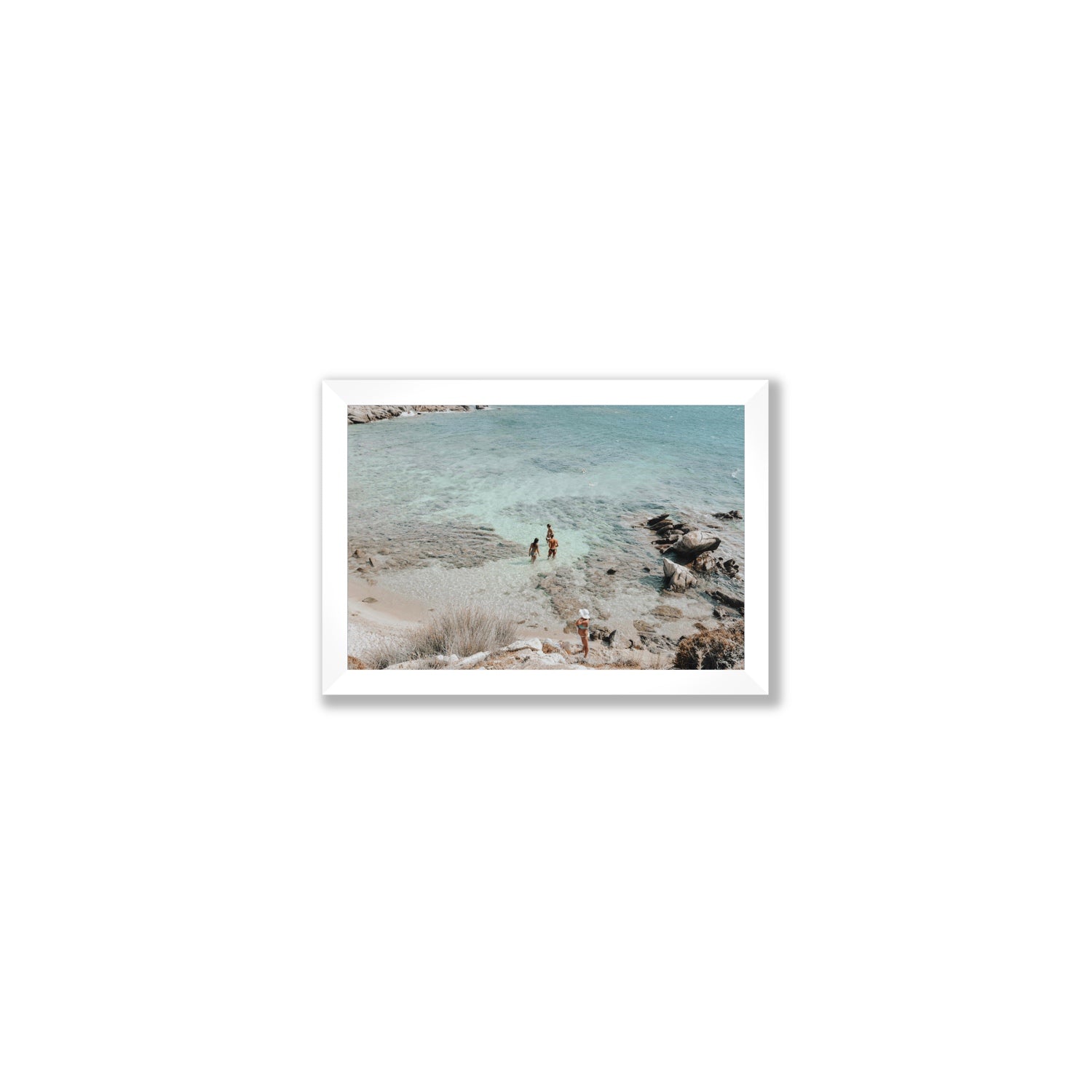 Easy On The Eyes Mykonos Greek island wall art Small full-bleed fine art print in white frame