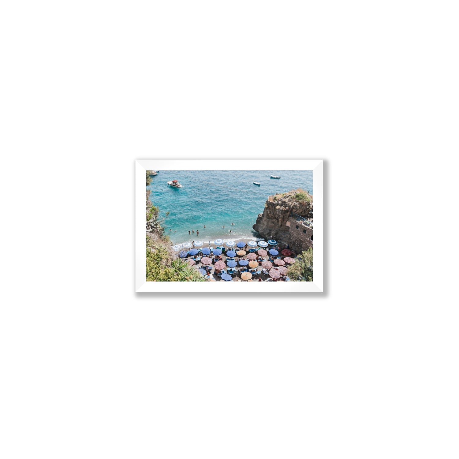 The Cove fine art print, Positano, Italy, Small, White Frame · Full Bleed, Fine Art Print