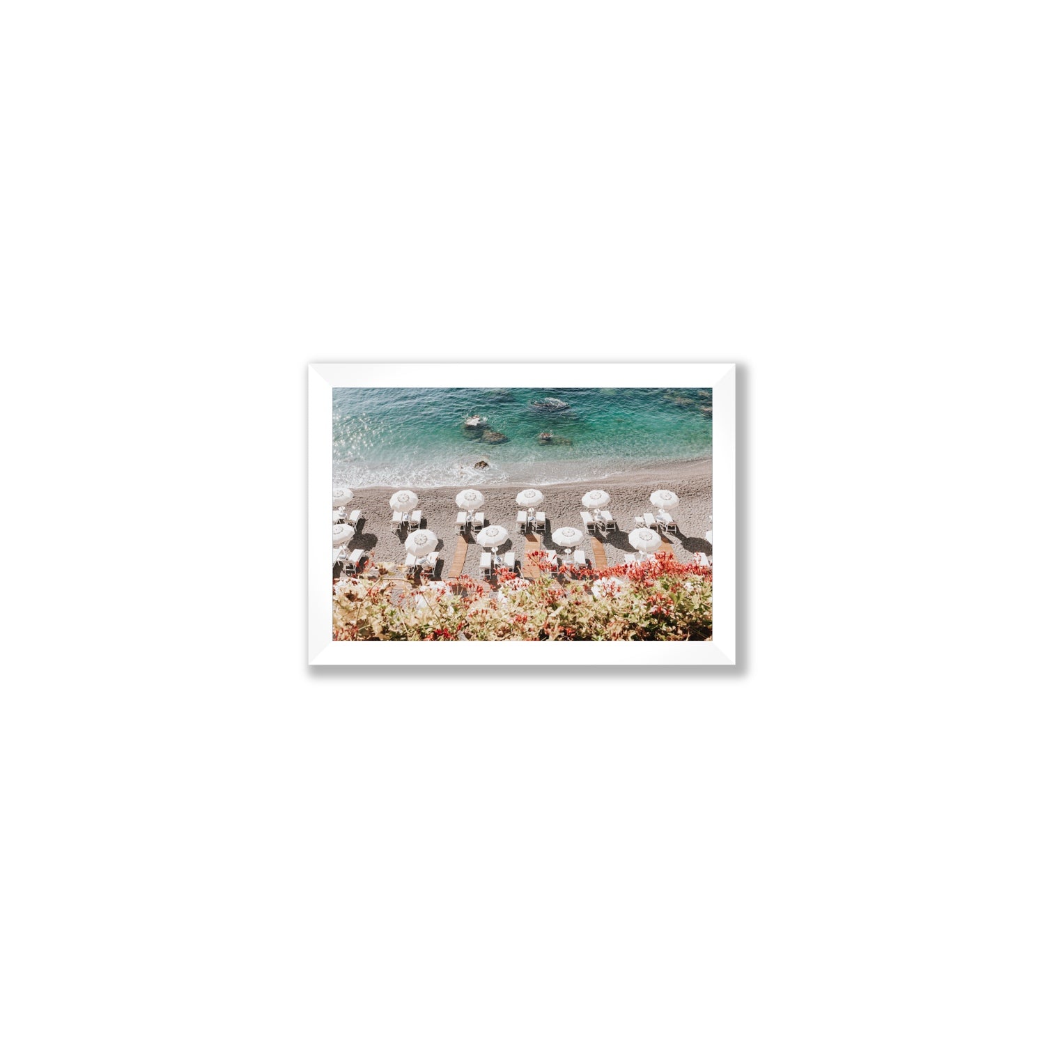 Coastal Charms fine art print, Amalfi, Italy, Small, White Frame · Full Bleed, Fine Art Print