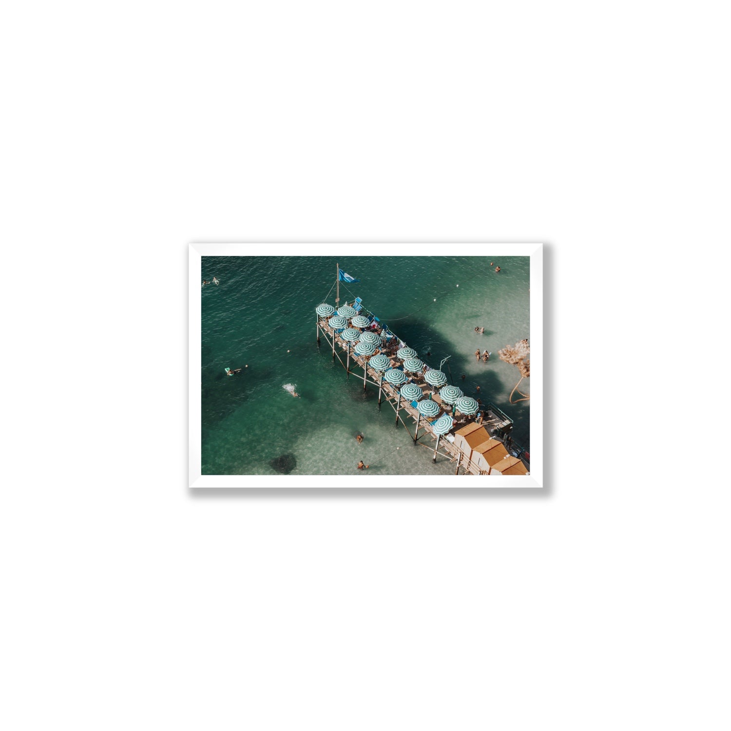 Sorrento Shangri La Sorrento coastal Italian wall art Medium full-bleed fine art print in white frame