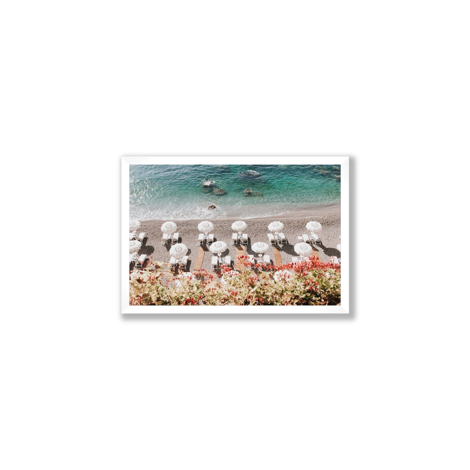 Coastal Charms fine art print, Amalfi, Italy, Medium, White Frame · Full Bleed, Fine Art Print