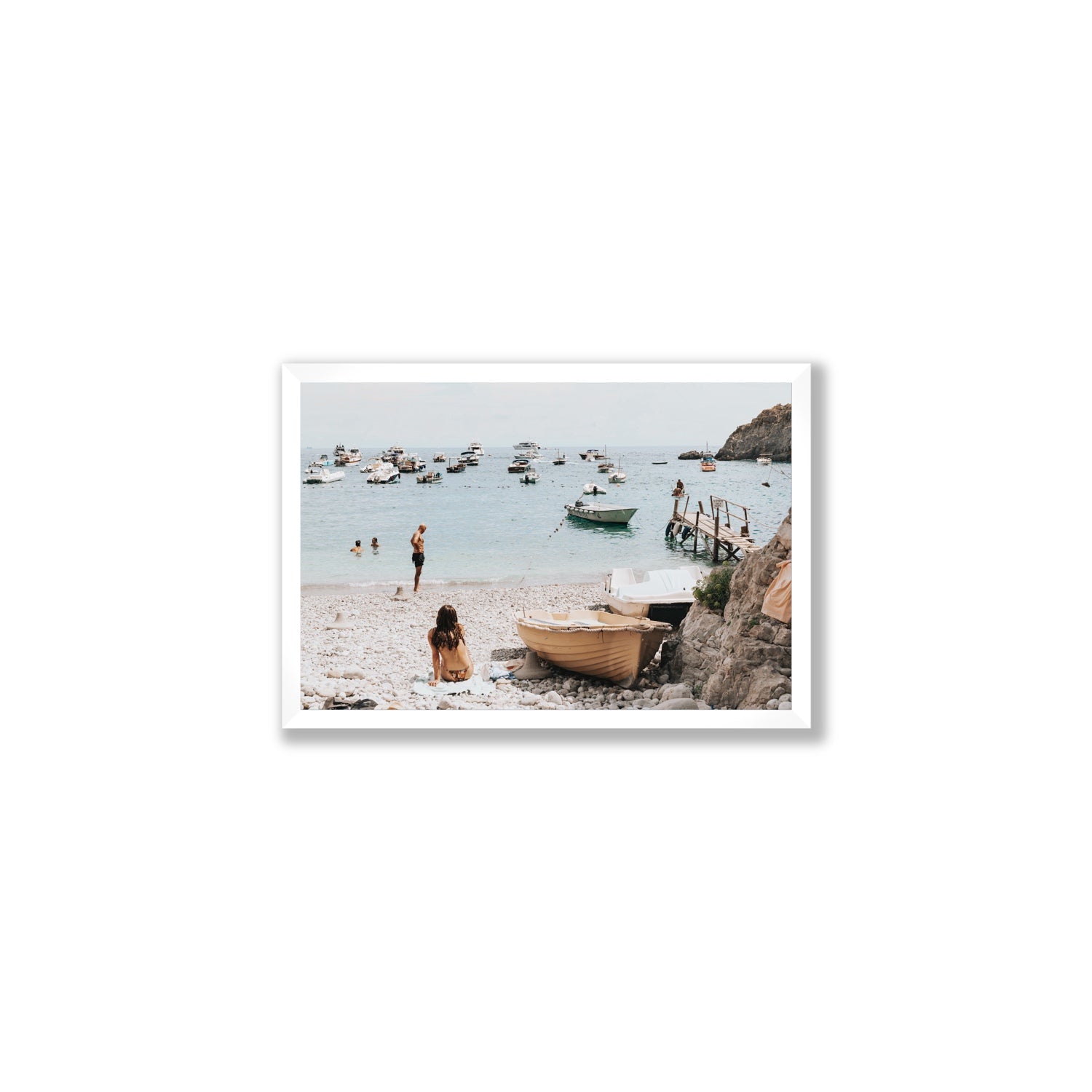 L'Osservatore Nerano wall art Medium full-bleed fine art print in white frame