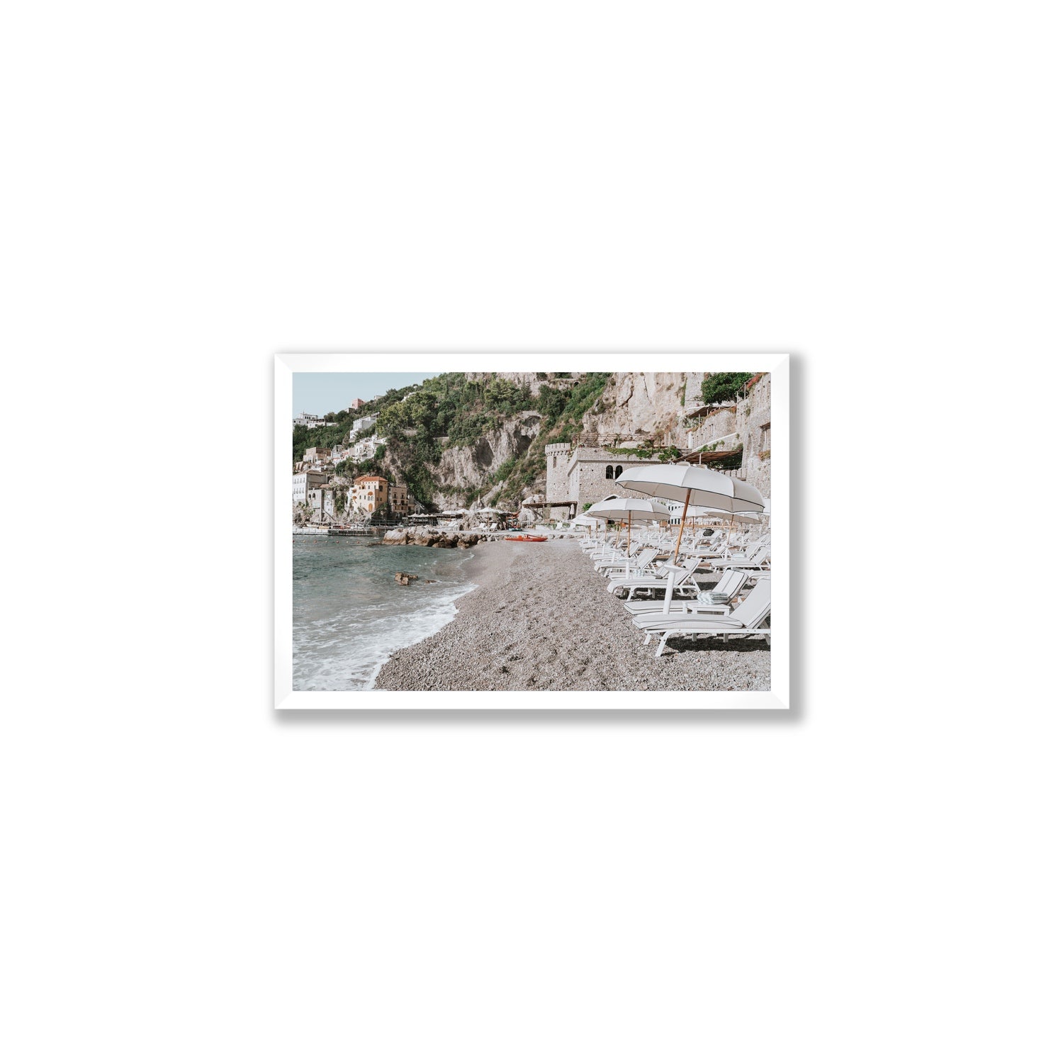 Borgo Santandrea fine art print, Amalfi, Italy, Medium, White Frame · Full Bleed, Fine Art Print