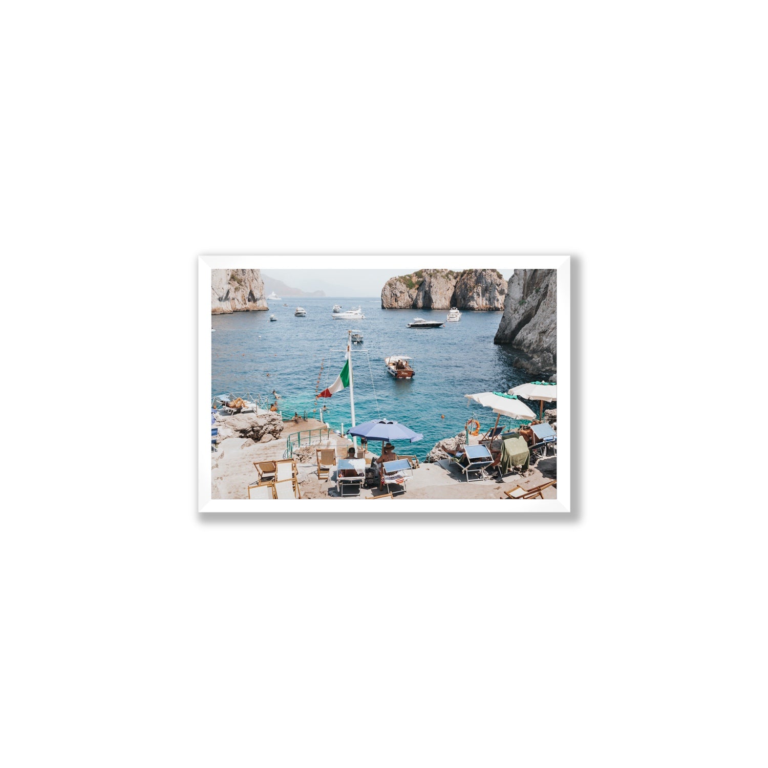 Smooth Sailing fine art print, Capri, Italy, Medium, White Frame · Full Bleed, Fine Art Print