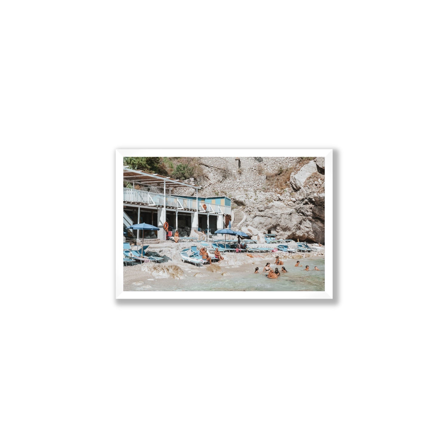 Beachside Bronze fine art print, Capri, Italy, Medium, White Frame · Full Bleed, Fine Art Print