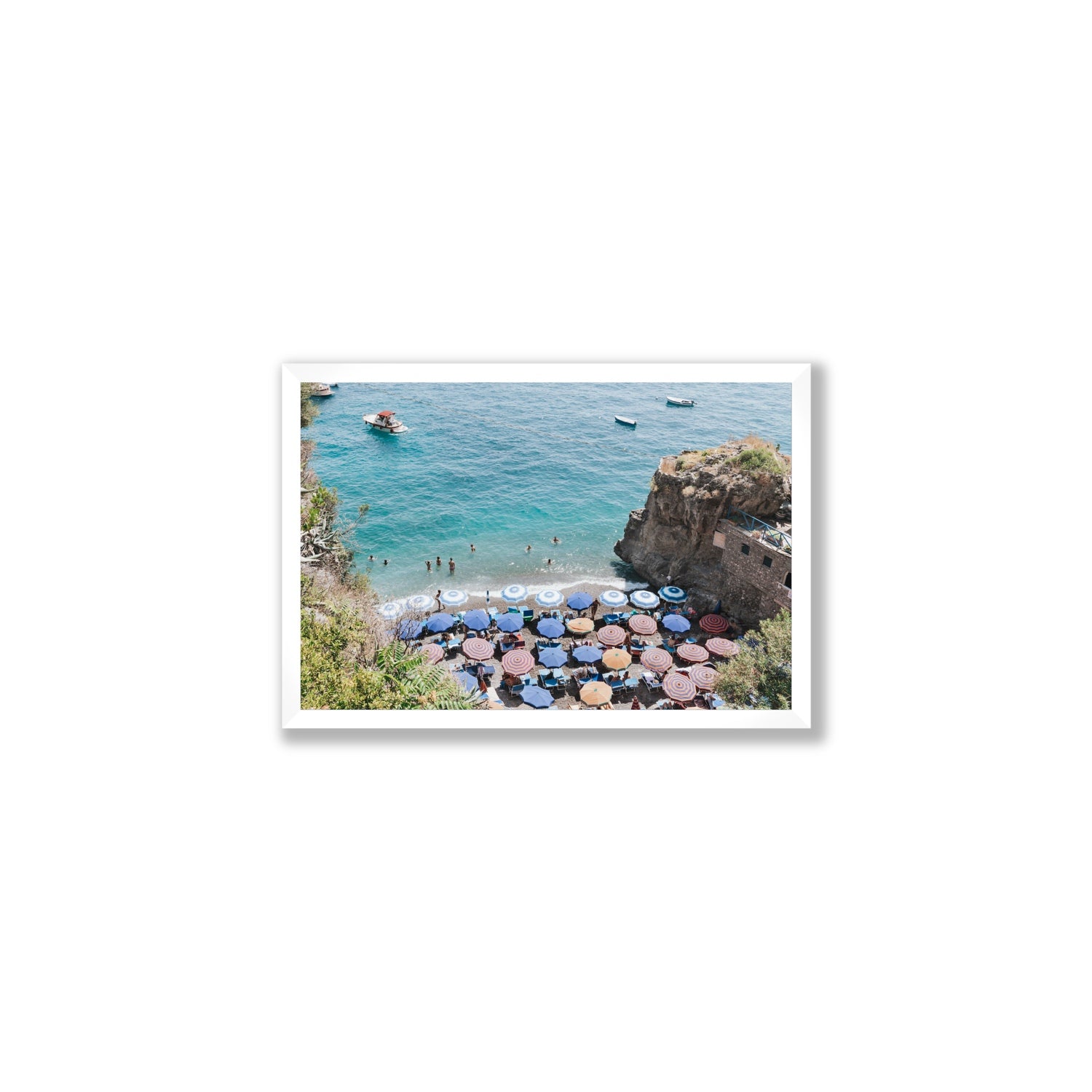 The Cove fine art print, Positano, Italy, Medium, White Frame · Full Bleed, Fine Art Print