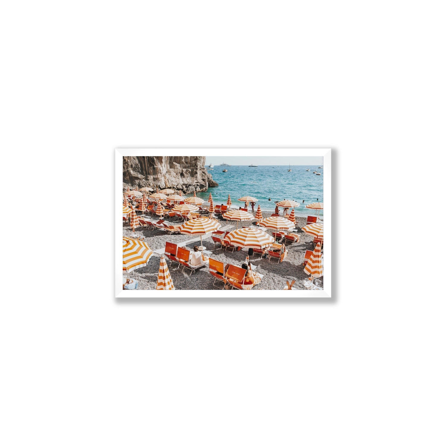 Mango Sorbet fine art print, Positano, Italy, Medium, White Frame · Full Bleed, Fine Art Print