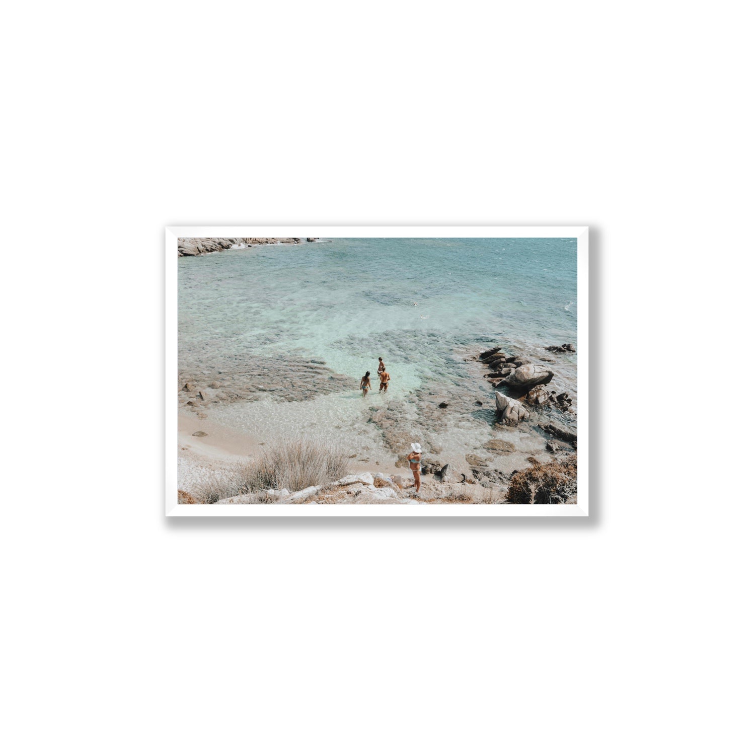 Easy On The Eyes Mykonos Greek island wall art Large full-bleed fine art print in white frame