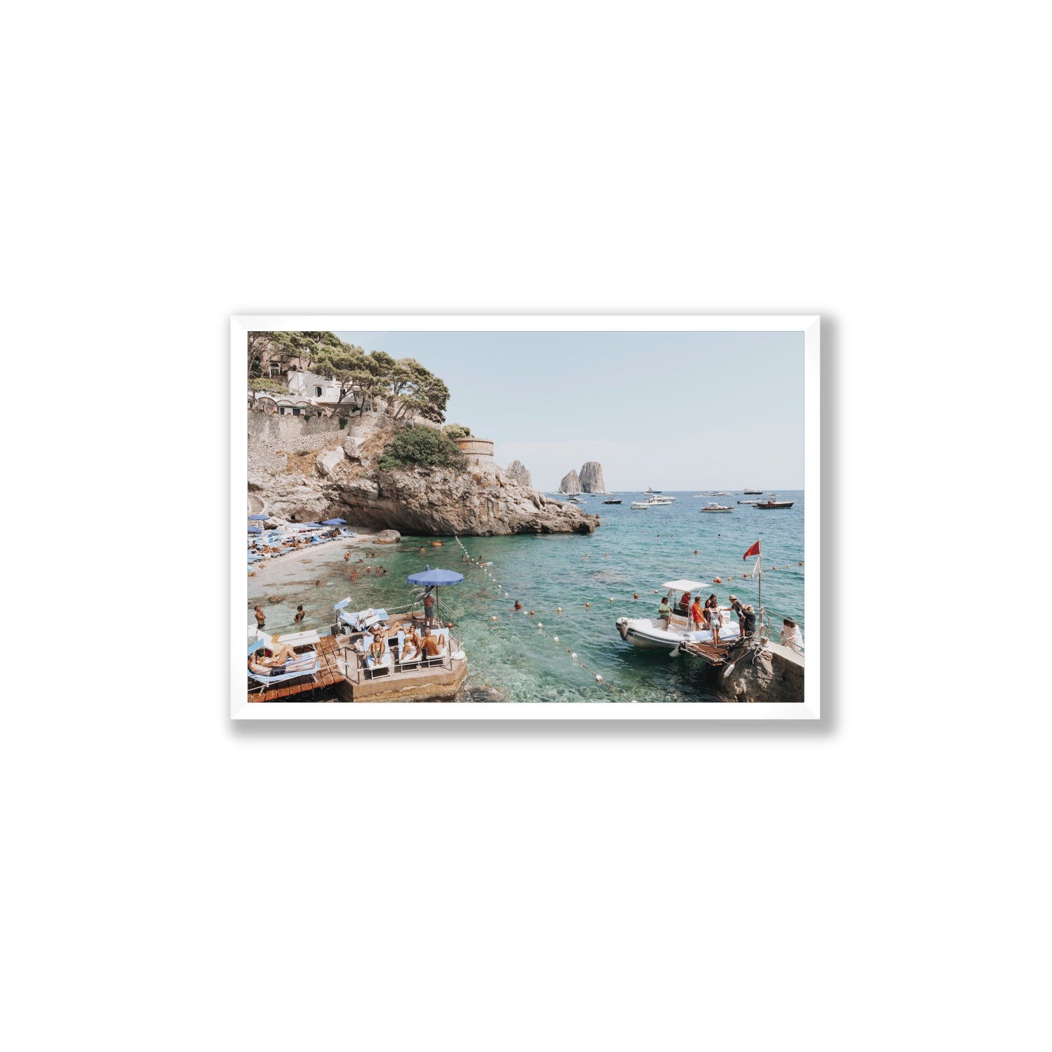 Torre Saracena fine art print, Capri, Italy, Large, White Frame · Full Bleed, Fine Art Print