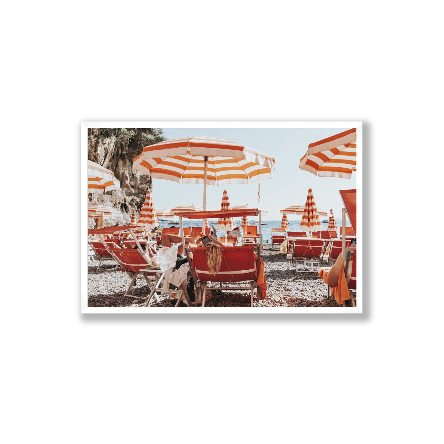 Digital Dreamer fine art print, Positano, Italy, Extra Large, White Frame · Full Bleed, Fine Art Print