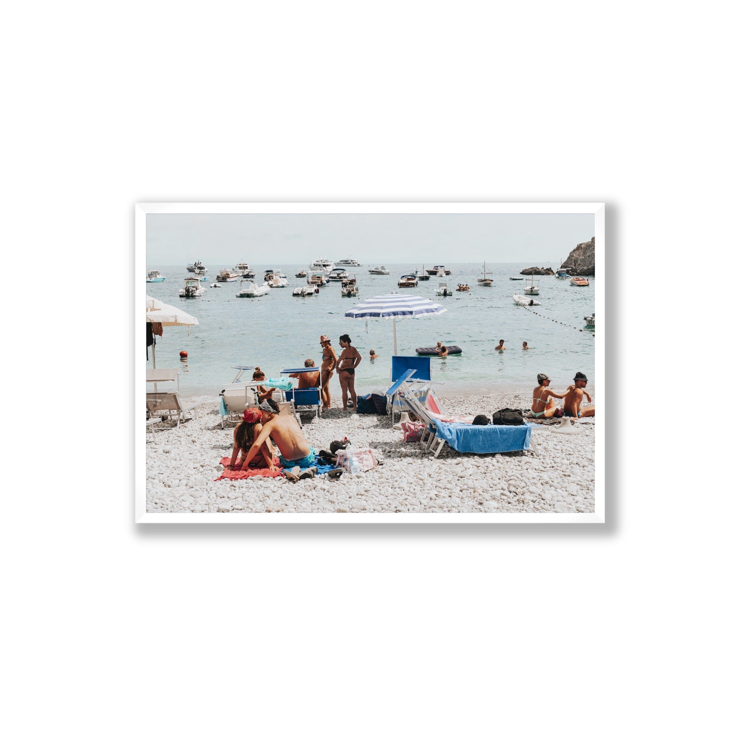 The Kiss Nerano wall art Extra Large full-bleed fine art print in white frame