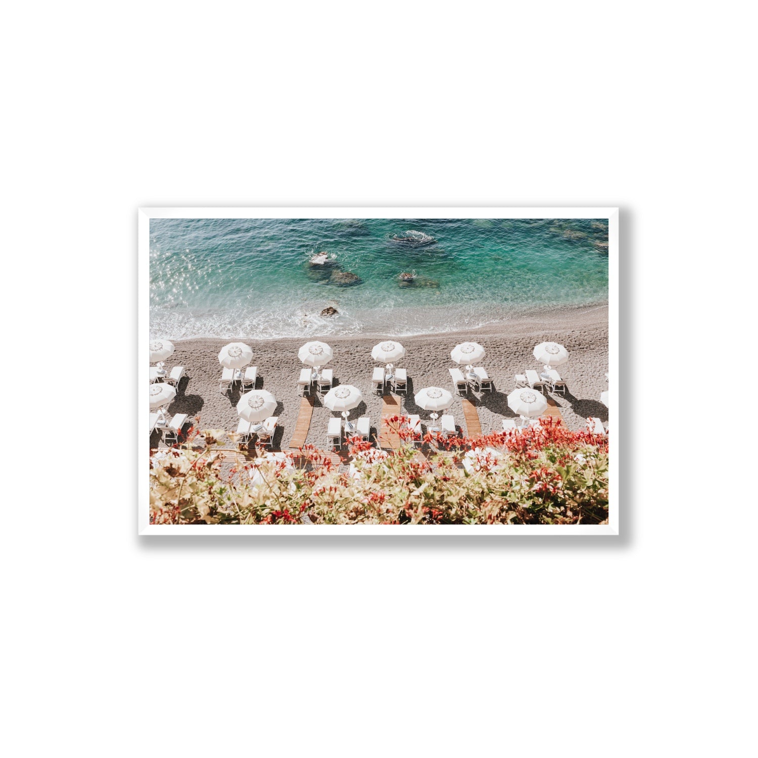 Coastal Charms fine art print, Amalfi, Italy, Extra Large, White Frame · Full Bleed, Fine Art Print