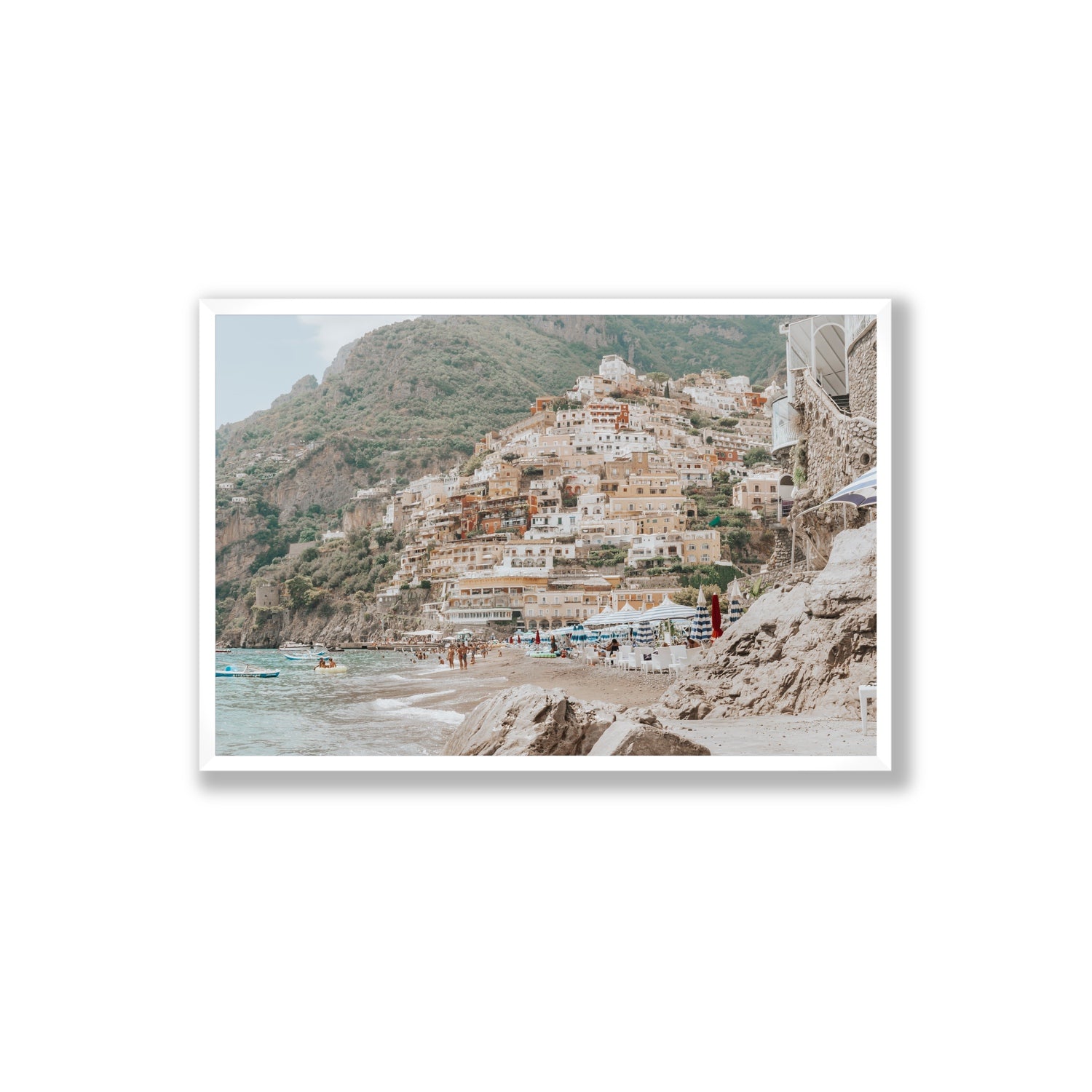 Sogno di Positano fine art print, Positano, Italy, Extra Large, White Frame · Full Bleed, Fine Art Print