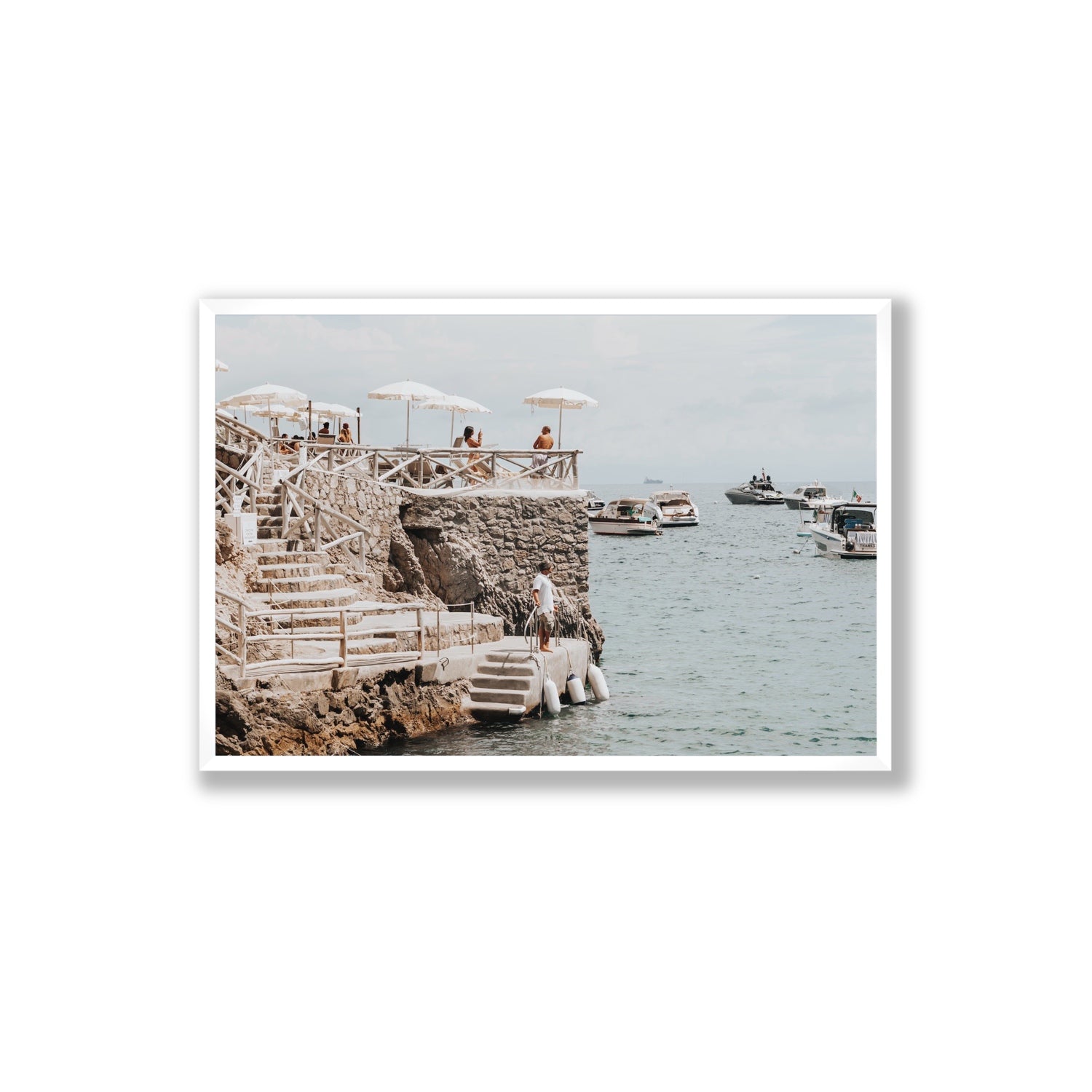 Conca Del Sogno fine art print, Nerano, Italy, Extra Large, White Frame · Full Bleed, Fine Art Print